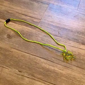 ⭐️NWOT⭐️Neon Green see through unicorn necklace.